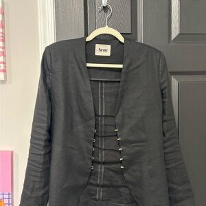 Acne Women's Linen Black Jacket